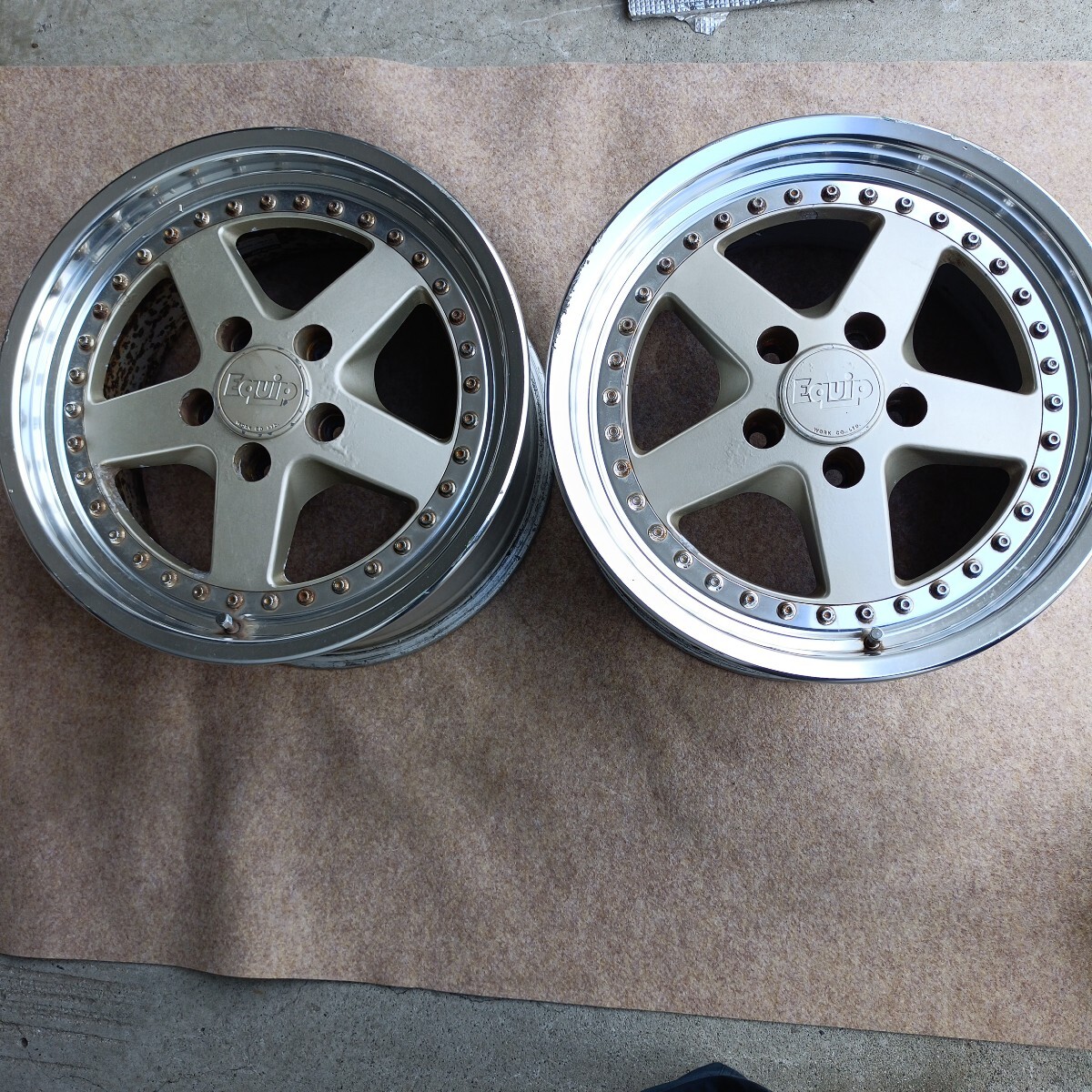 WORK　EQUIP 14×6JJ オフセット ＋12 114.3 4穴 8J -4 14インチ WORK EQUIP ワーク エクイップ すり鉢 当時物 PCD114.3