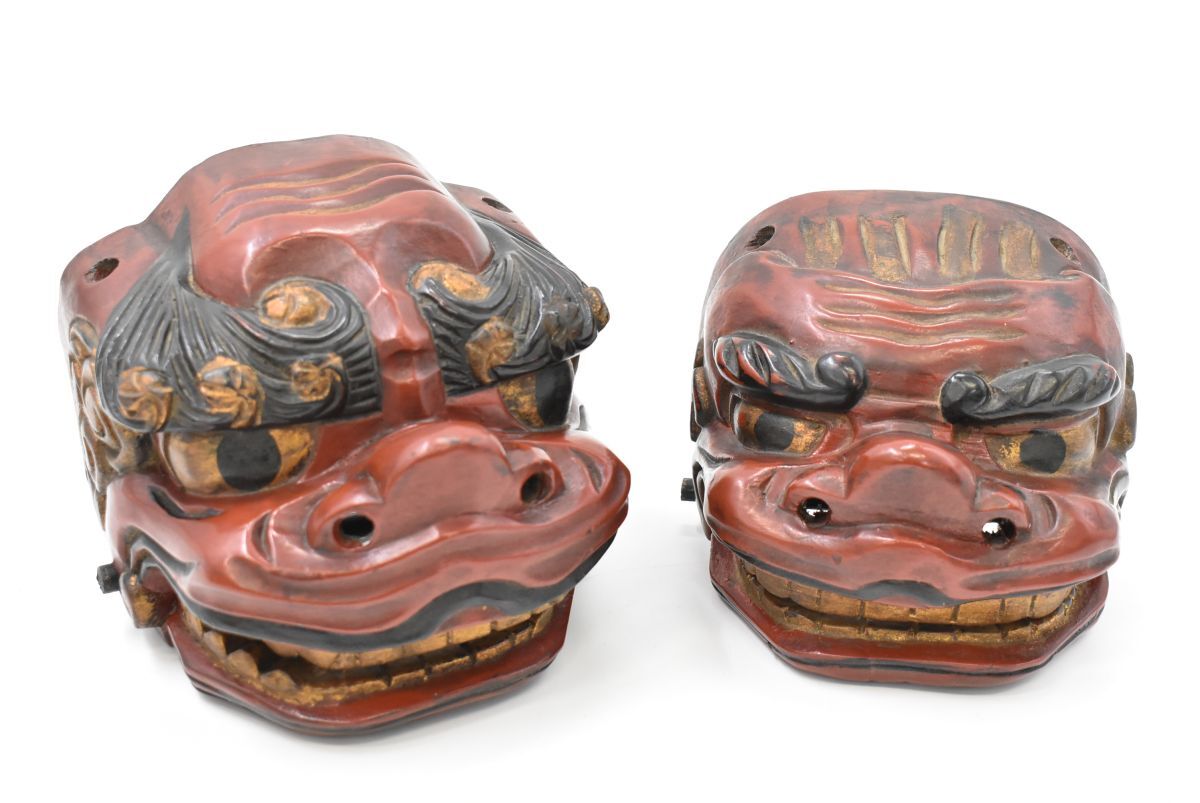 中古】【琴》古美術品 木彫獅子頭 IU522の落札情報詳細 - Yahoo