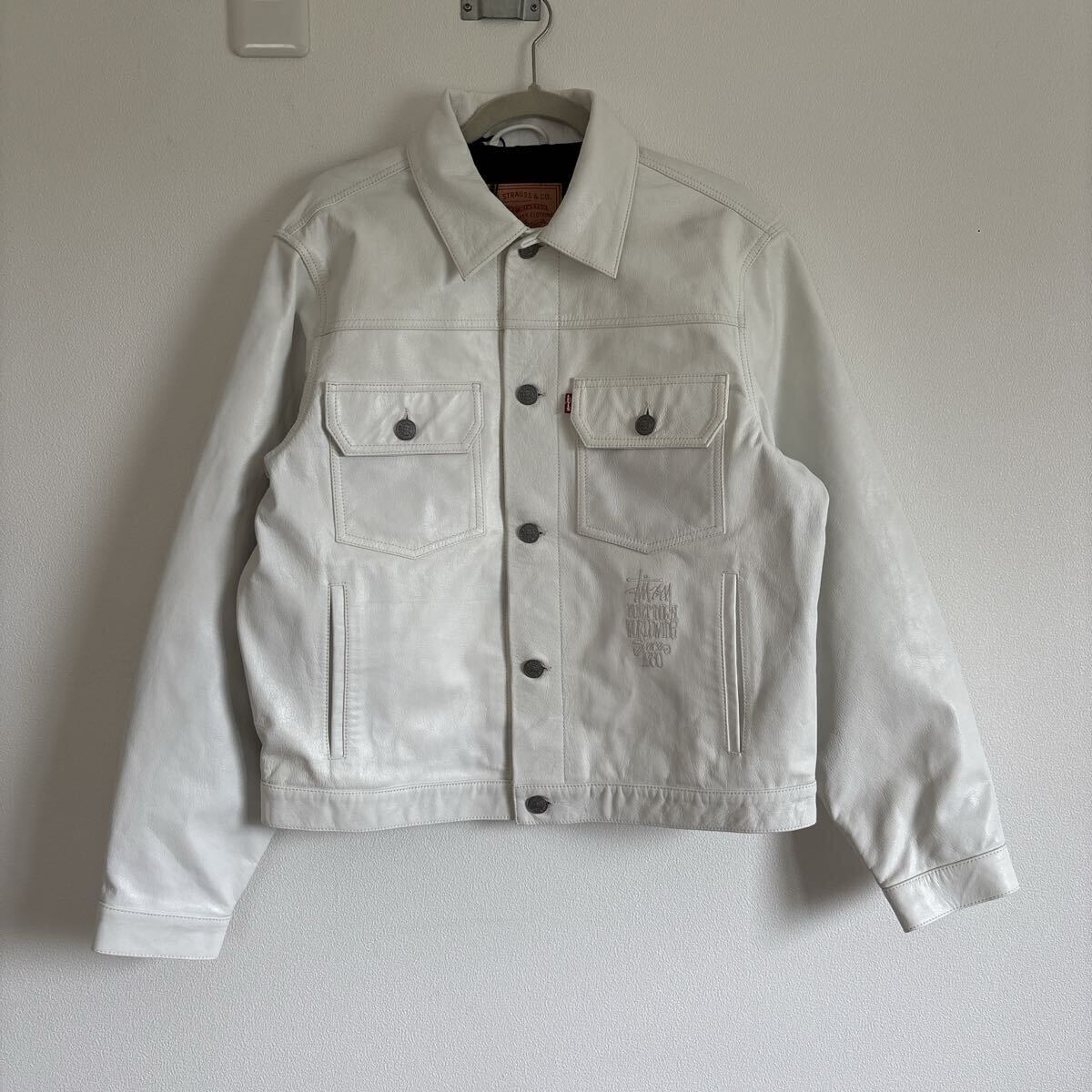 新品】L supreme leather trucker jacket 黒 シュプリーム レザー
