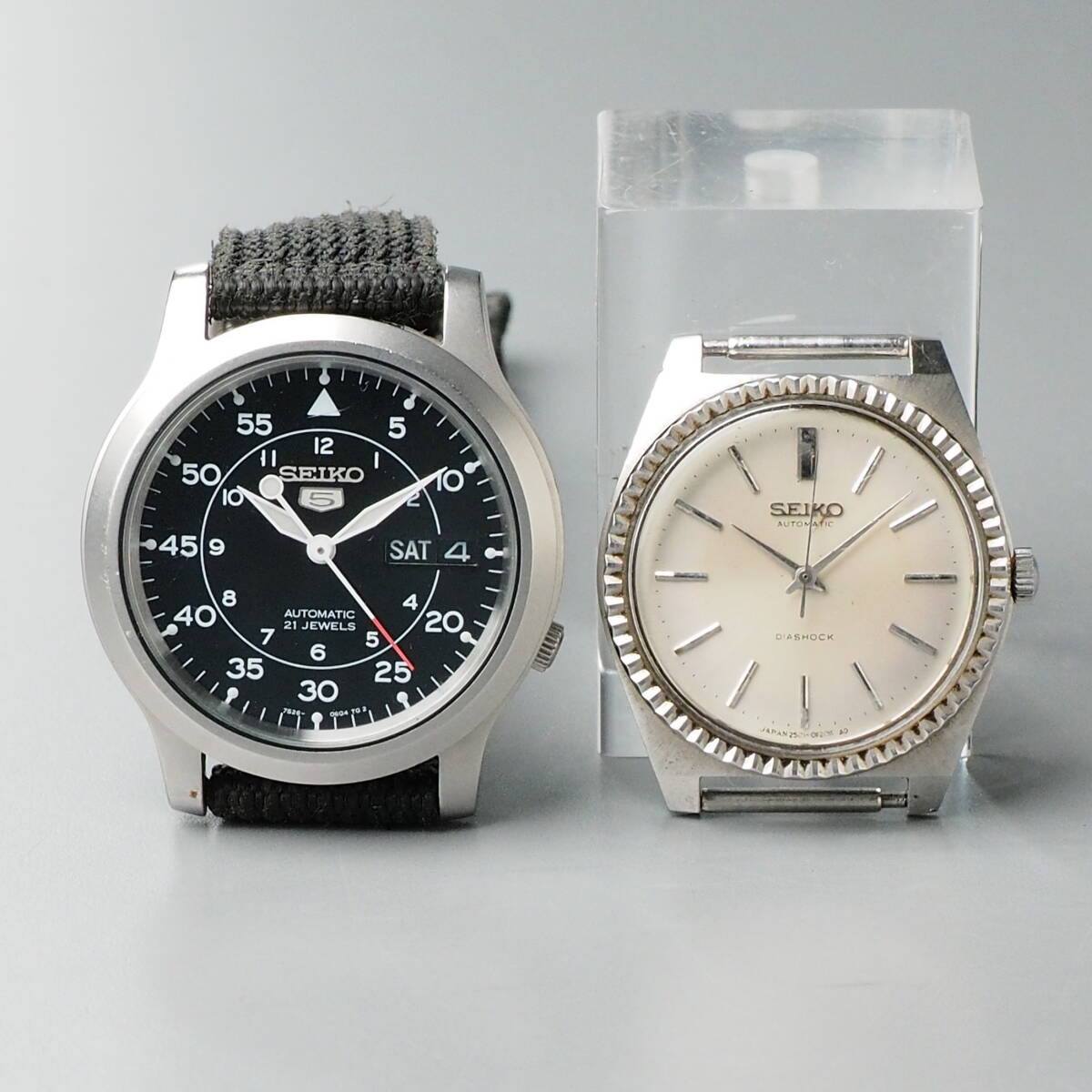 目立った傷や汚れなし】セイコー5 フルーテッドベゼル seiko5 