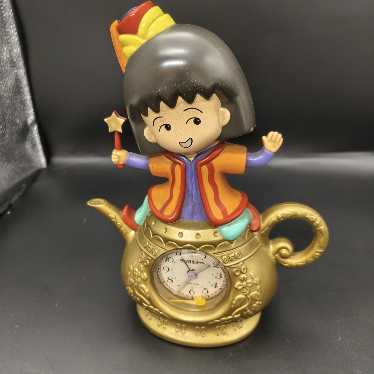 中古】非売品 ちびまる子ちゃんスロット付き目覚まし時計 マルちゃん製