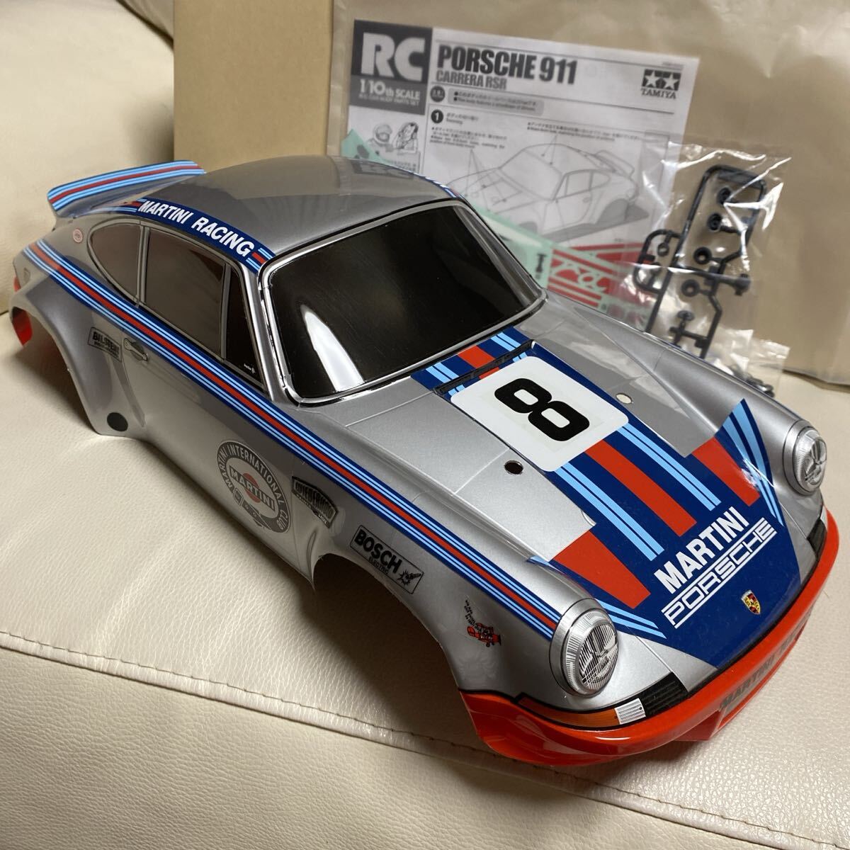 未使用】[塗装済ボディのみ]ポルシェ911 カレラRSR タミヤ ボディ 完成