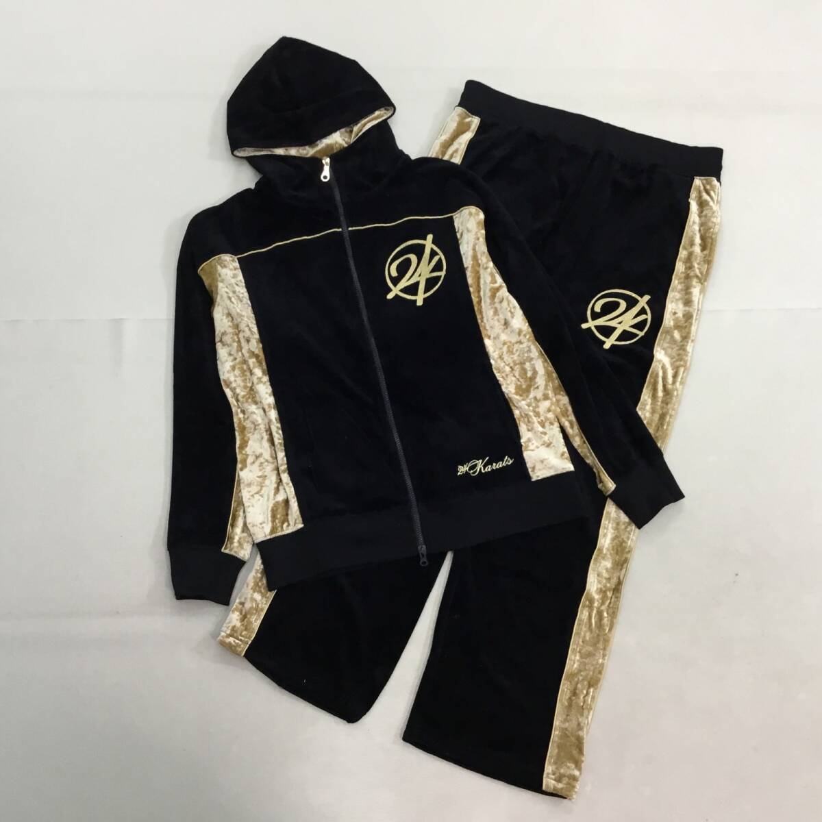 完売モデル☆24カラッツ 24karats ファイヤー ベロア ジャージ