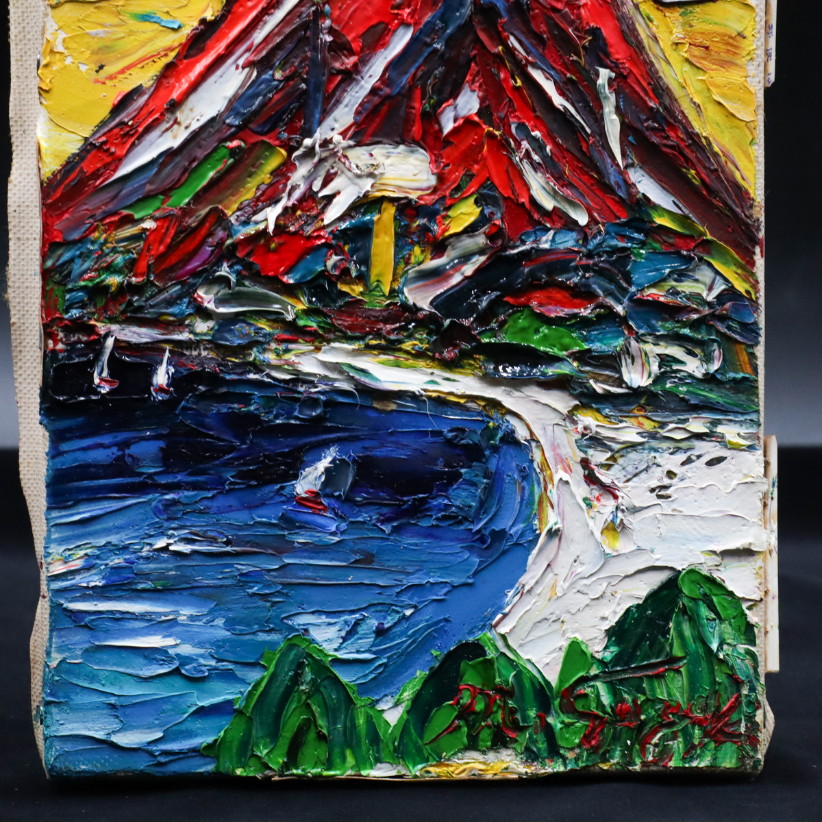 中古】【真作】【WISH】川口健治 6号 油彩 ◇伝統芸能絵画秀作 〇海外