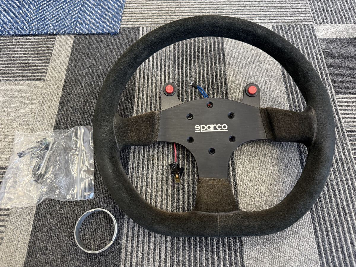 スパルコ 青スエードステアリング SPARCO ステアリング ハンドルの落札