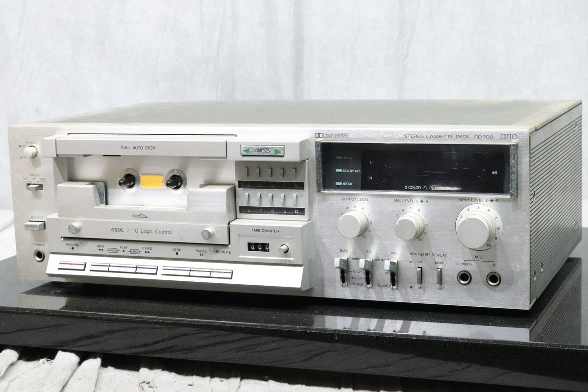 中古】貴重 OTTO RD-W5 ダブルカセットデッキ SANYO 昭和レトロの落札