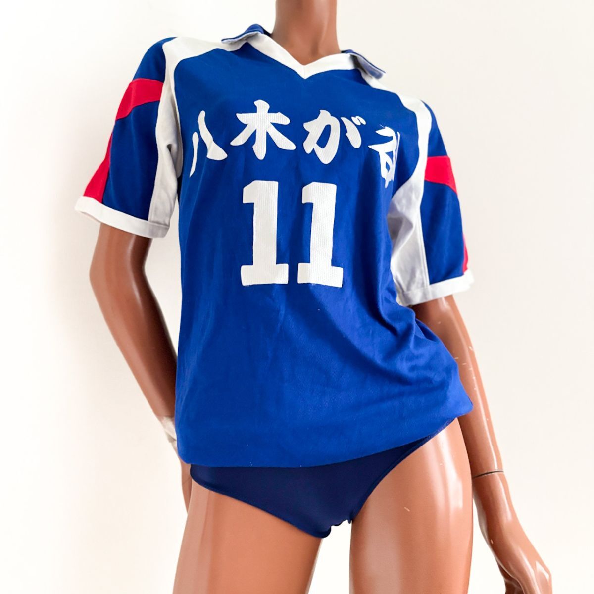 中古】アシックス女子バレーボールユニフォームトップスL+ブルマL程度