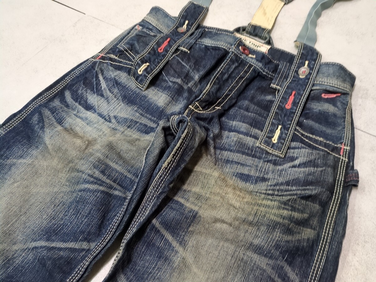 中古】旧ドゥニームDENIMEシンチバック サスペンダーボタン赤耳デニム