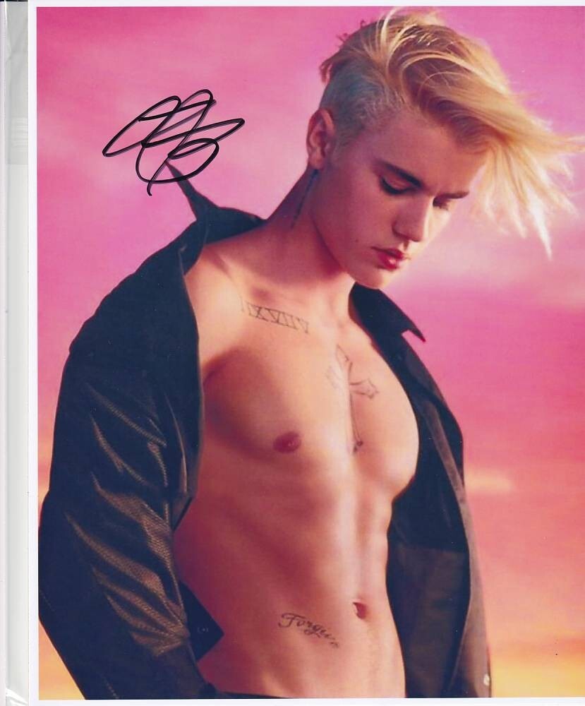 Justin Bieber 直筆サイン入りフォト ジャスティン・ビーバー☆直筆サイン入り写真☆彡の落札情報詳細