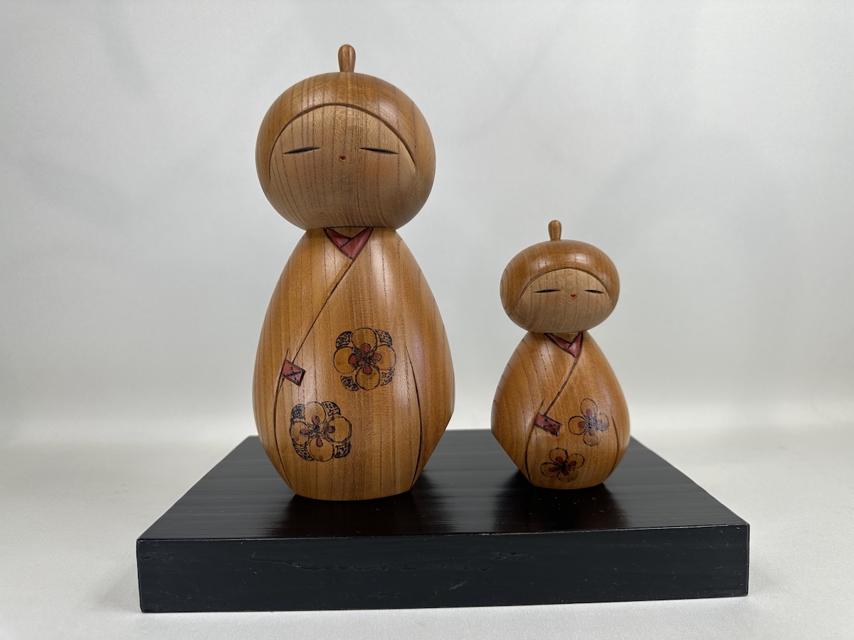 極美品! 圧巻! 渡辺 雄二 「想」 創作こけし 神業彫刻 欅総無垢材 高さ