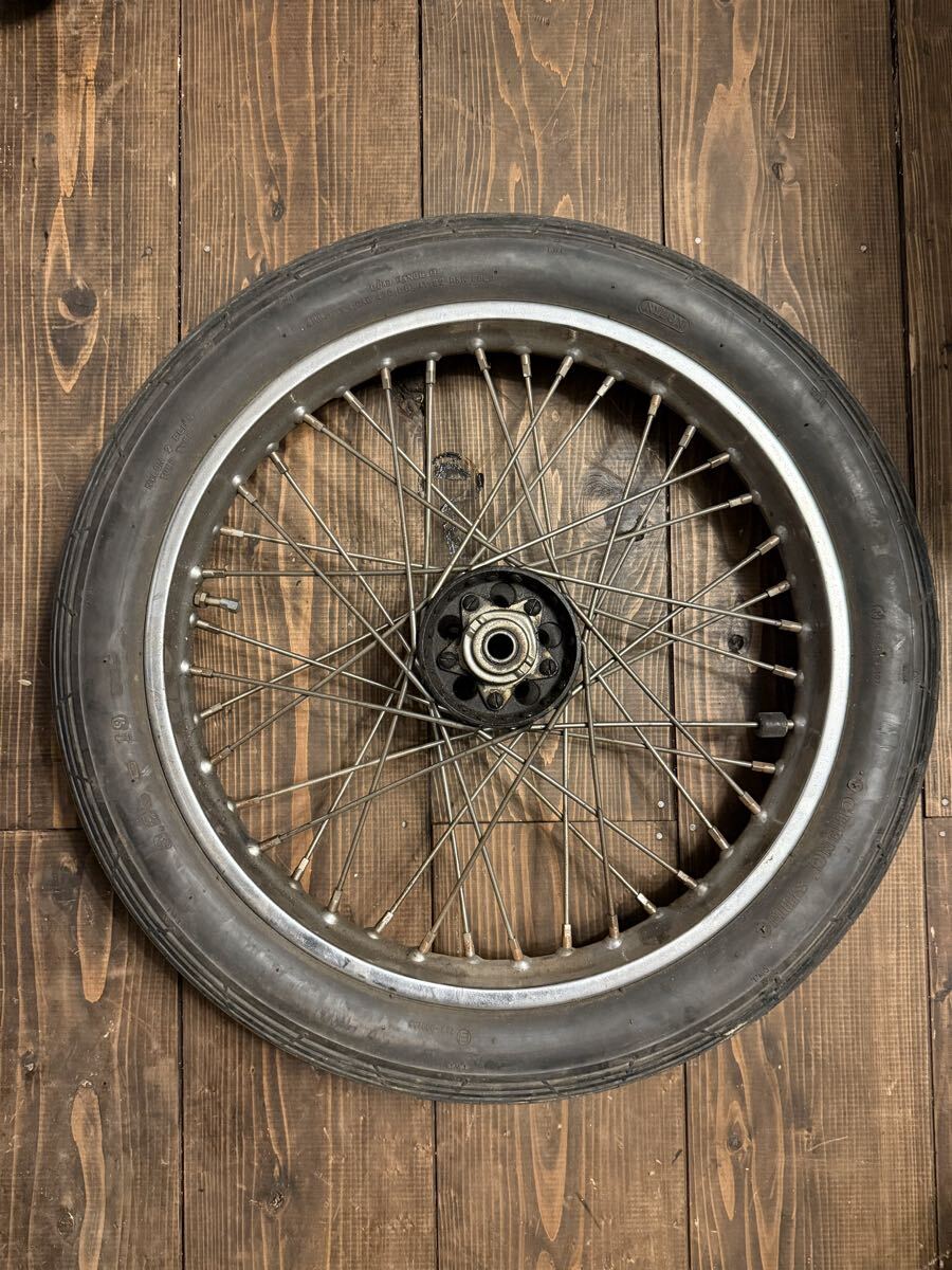 美品】ハーレー ナックル パン ショベル ホイール スターハブ 19インチ