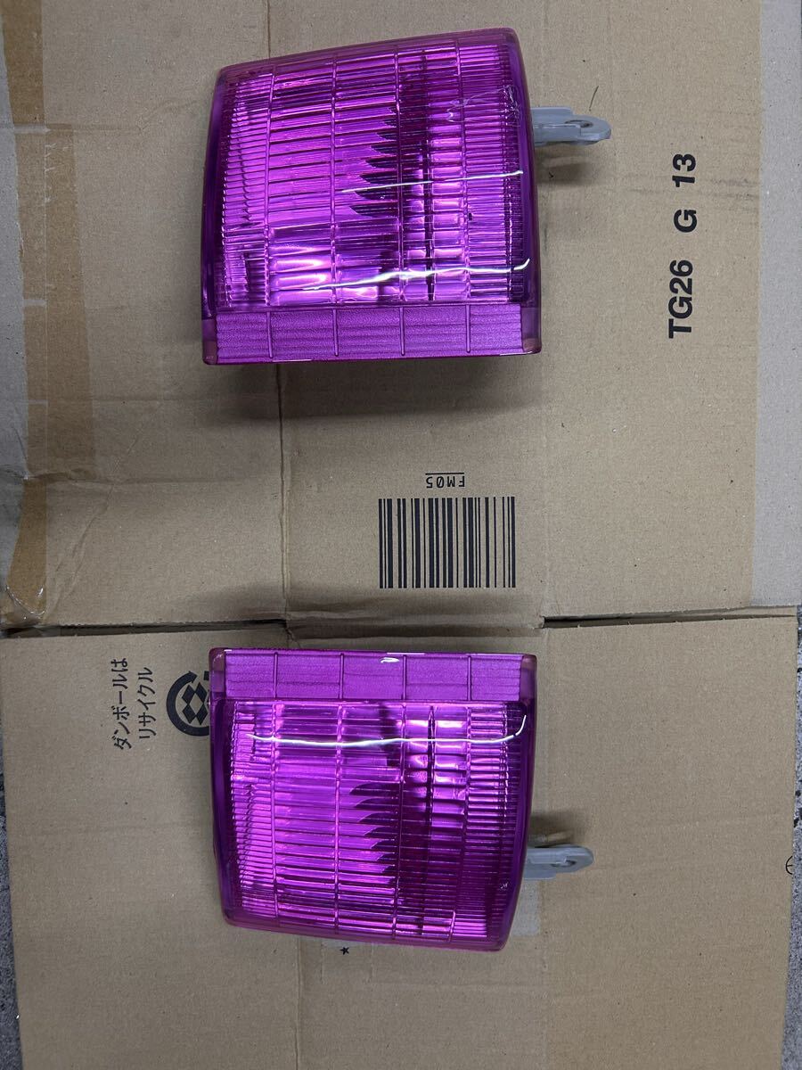 新品】デコトラ 旧キャンター 角目キャンター ピンクコーナーレンズ