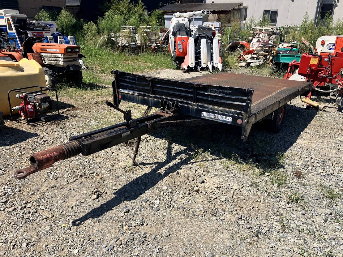 ◇2005-056 農機 コンバイン トレーラー 車軸_01 自作 シャフト径：Φ35
