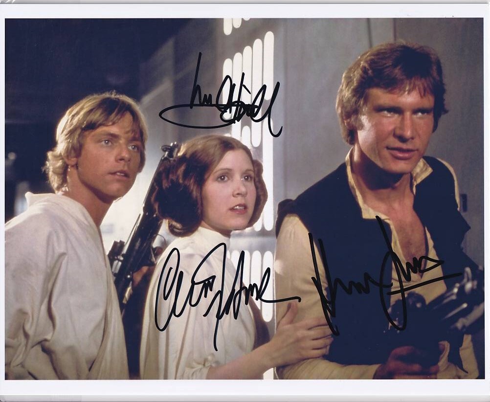 キャリー・フィッシャ スター・ウォーズ 直筆サイン写真 ◇3013 スター