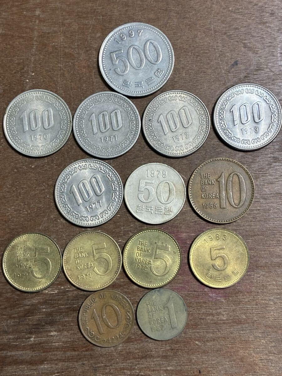 韓国 紙幣 硬貨 現行 旧紙幣 旧硬貨 外国貨幣 硬貨4186ウォン 紙幣
