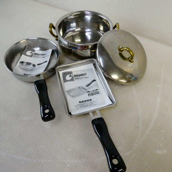 A887◇未使用 SS エスエス 島本製作所 最高級手打製 玉子焼き器 卵焼き