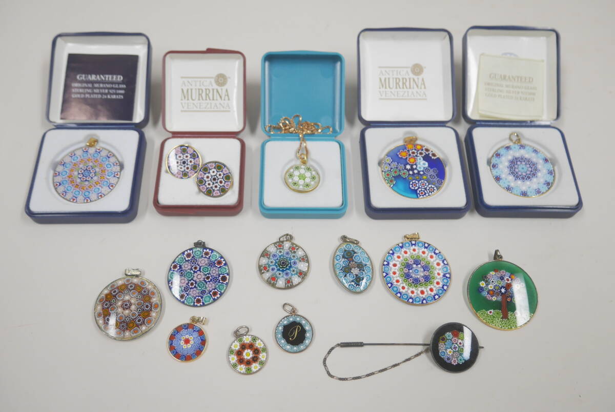 中古】イタリア ベネチアンガラス マイクロモザイク アクセサリー