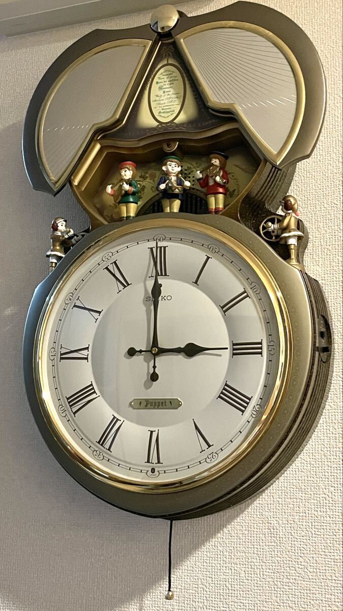 □動作確認済 SEIKO セイコー からくり時計パペット Puppet アナログ