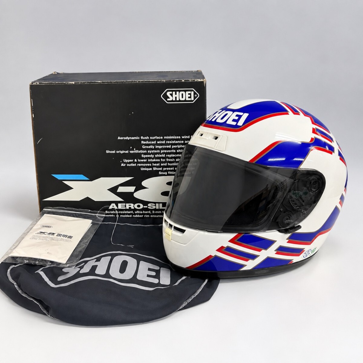 中古】SHOEI X-8 ワイン・ガードナー レプリカヘルメット（サイズM
