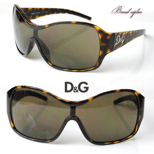 D&G□ラインストーンD＆Gロゴ入りべっ甲柄ゴーグルサングラス 8035B
