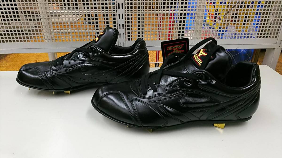 【美品】慶應義塾大学 野球部 試合用 スパイク 28.0㎝ ミズノ製造 アウトレット 二 つ折り ▽ ミズノ スパイク 28.0cm / MIZUNO