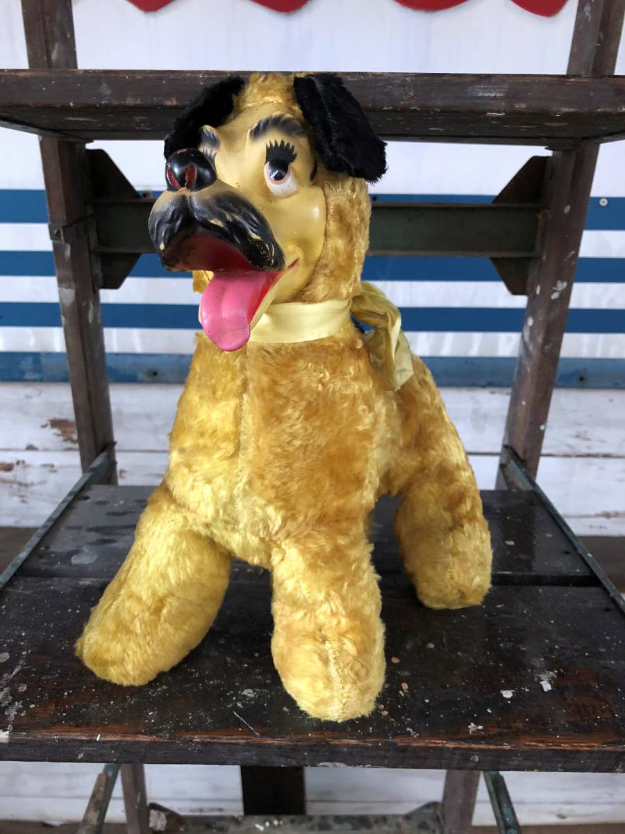 【傷や汚れあり】即決 50s ビンテージ ラバーフェイスドール ドッグ 犬 / わんわん物語 レディートランプ アンティーク ラシュトン ガン