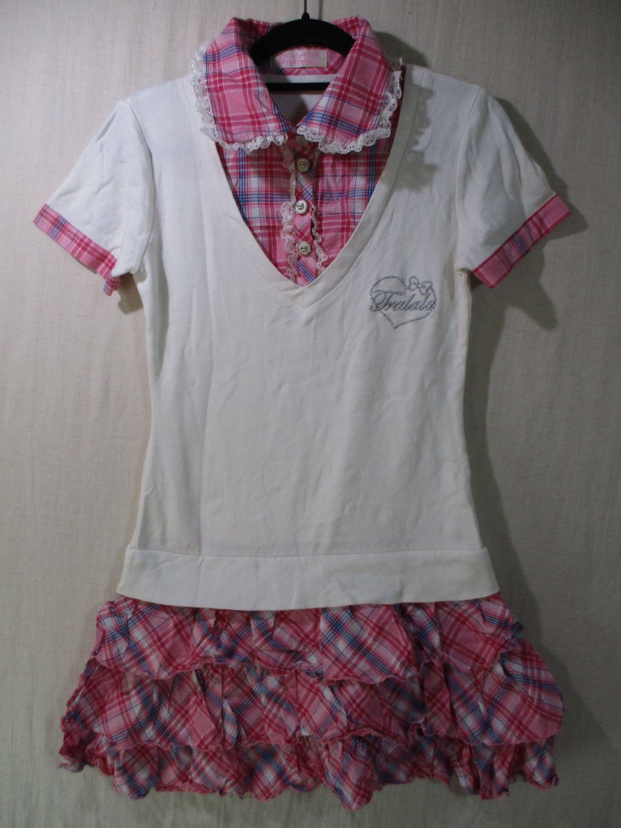 Tralala ワンピース サイズｍ色ピンク身丈79身幅33肩幅36 Fak の落札情報詳細 ヤフオク落札価格情報 オークフリー スマートフォン版