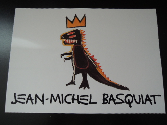 【正規品】Francfranc×バスキア 王冠恐竜 メタルアートパネル 新品】A4 額縁 ポスター Basquiat ジャンミシェルバスキア 恐竜 王冠