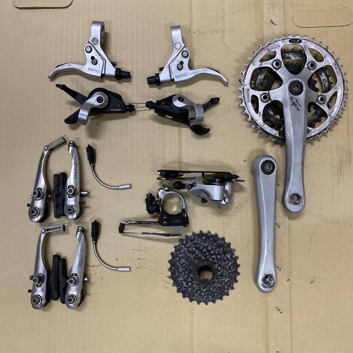 シマノ STX-RC他 コンポーネントパーツ&スギノクランク 8速 オールド