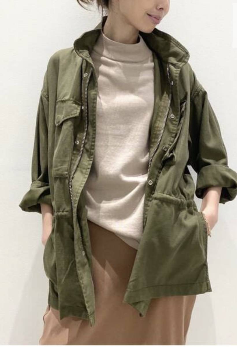 【美品】アパルトモン ミリタリーブルゾン　ジャケット　カーキ L'Appartement カーキ ミリタリージャケット ドゥーズィエムクラス