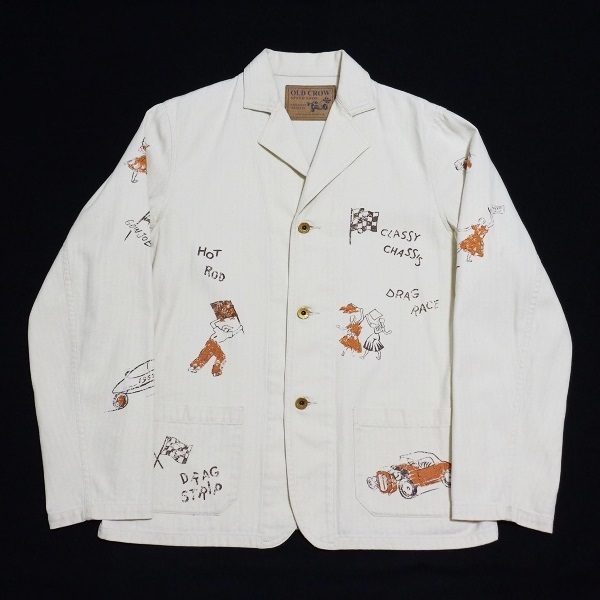 ☆SALE☆定価42984円 中古 OLD CROW オールドクロウ SPEED RACE-JACKET