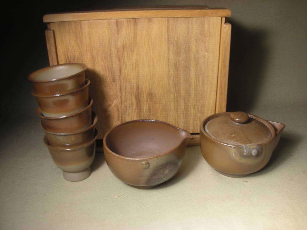 N（粋） 備前 二代 藤田龍峰作 胡麻焼 宝瓶