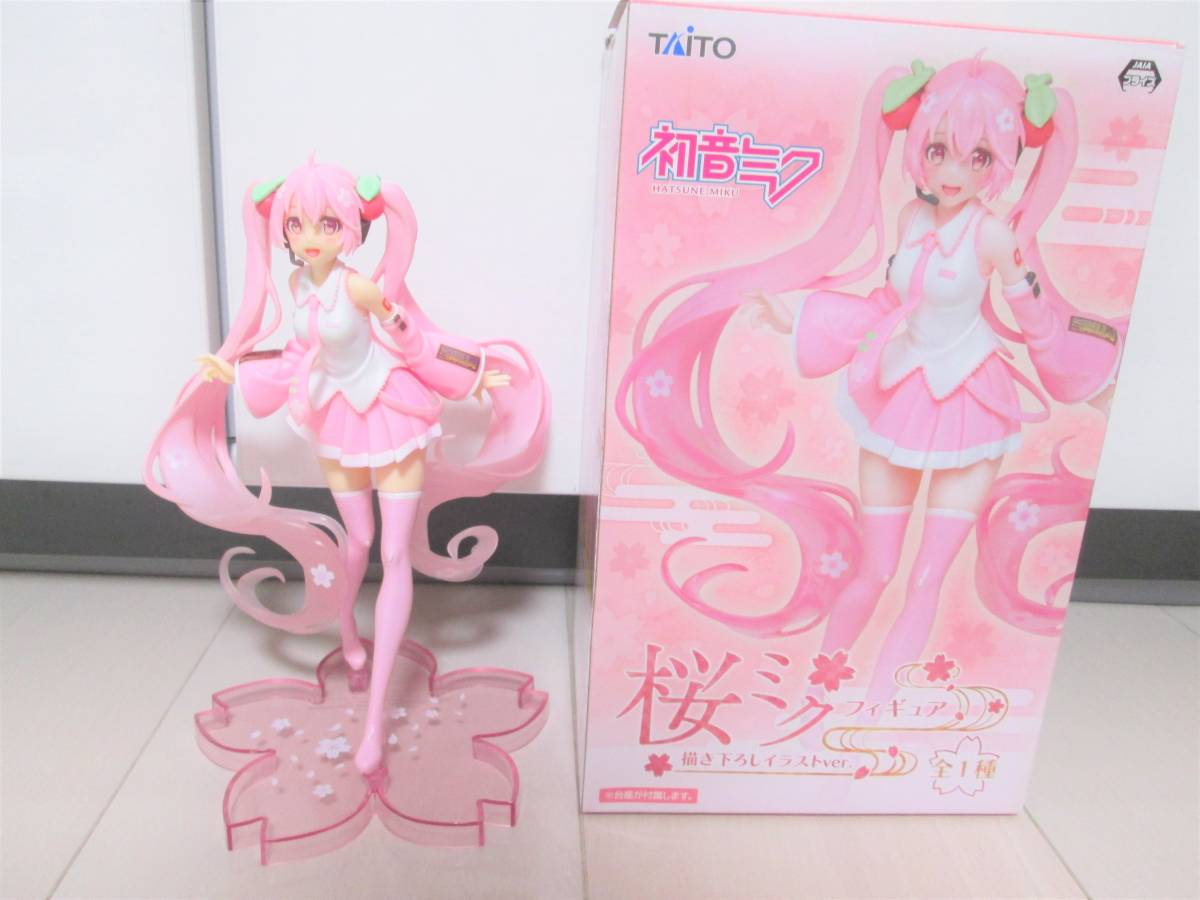 初音 ミク フィギュア 描きおろしイラストバージョン 桜 ミク 全1種類 の落札情報詳細 ヤフオク落札価格情報 オークフリー スマートフォン版