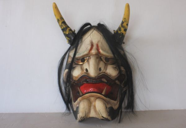 般若面 般若 お面 魔除け 能面 神楽面 和紙 魔除け 縁起物の落札情報