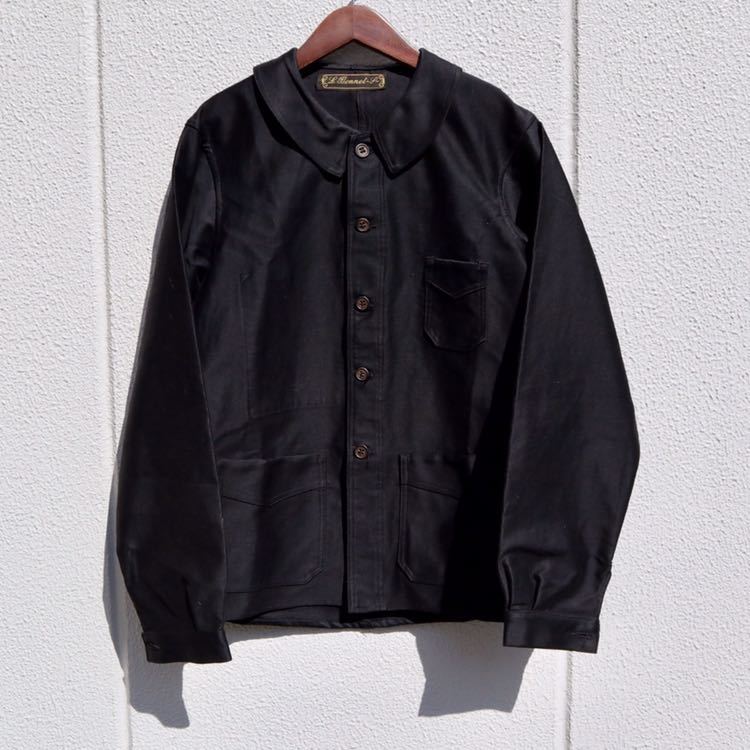 極美品]30~40s Black Moleskin ブラック モールスキン ジャケット