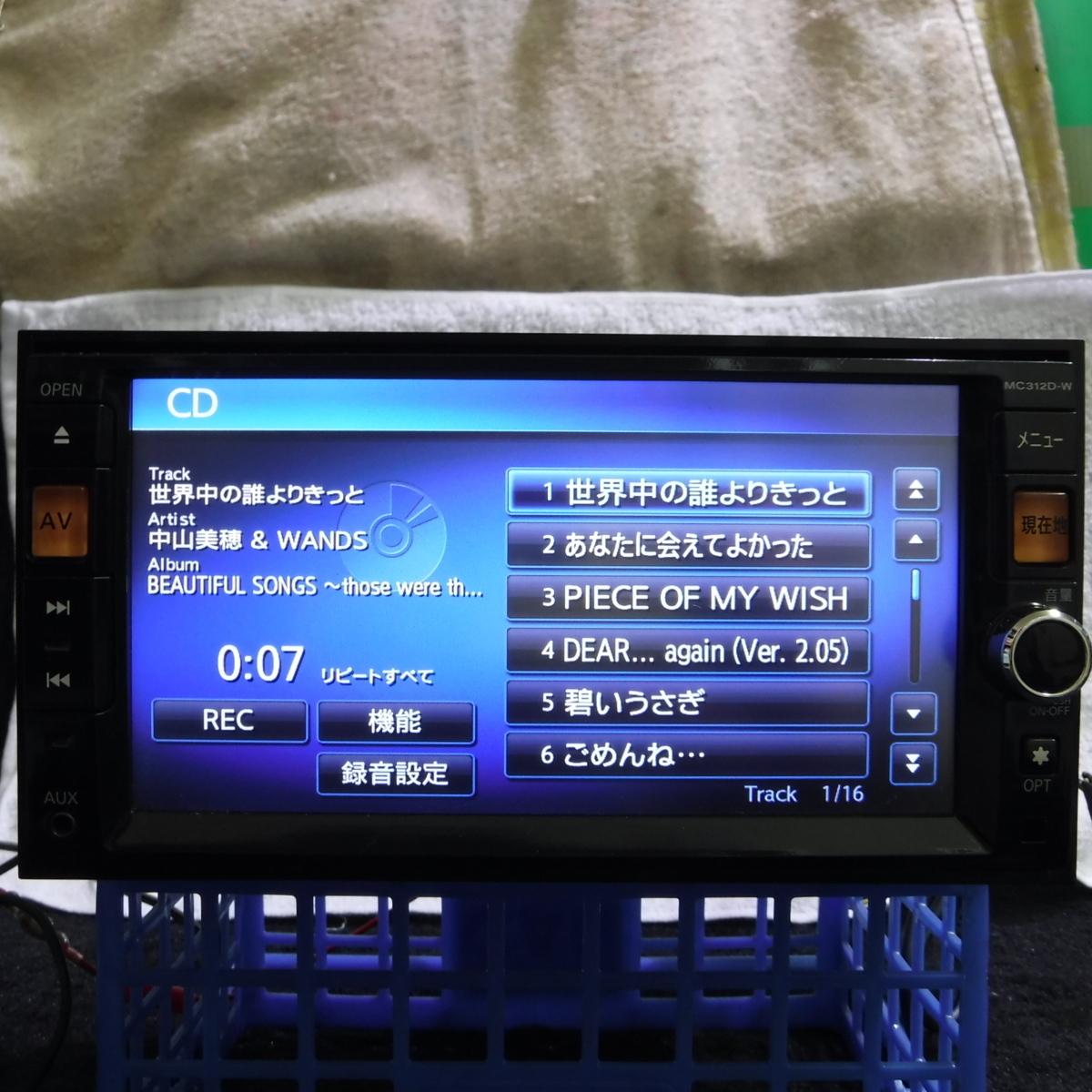 動作OK☆MC312-D-W NISSAN 日産純正ナビ　2015 動作OK☆MC312-D-W NISSAN 日産純正ナビ 2015 カーナビ