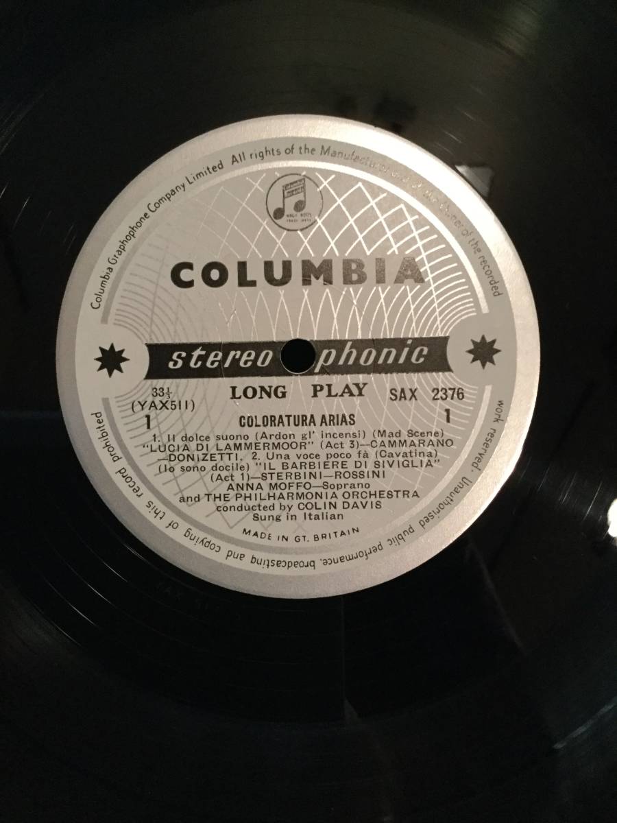 Anna Moffo アンナ モッフォ コロラトゥーラ アリア集 英bs Sax2376 の落札情報詳細 ヤフオク落札価格情報 オークフリー スマートフォン版