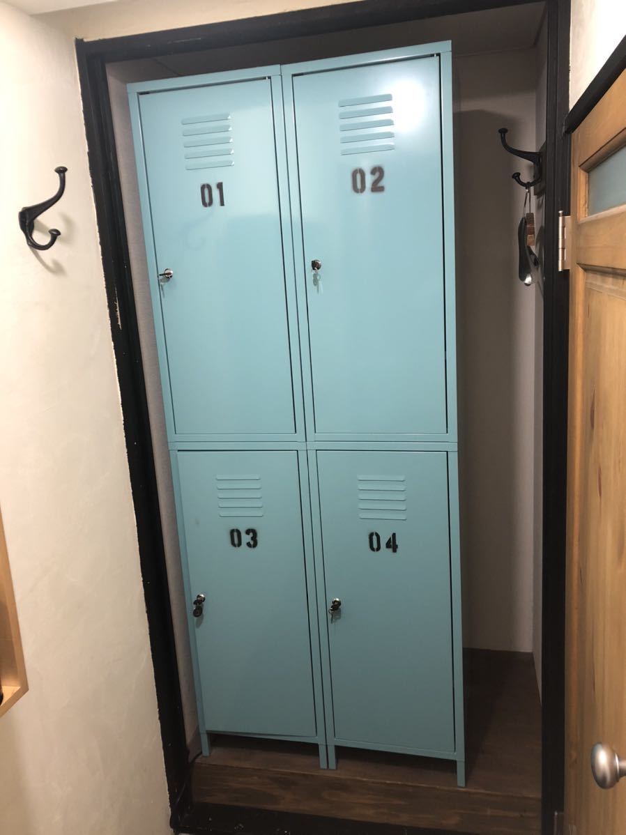 売り切り!!!】 IKEA イケア スチール ロッカー 1列2段 2セット ミント