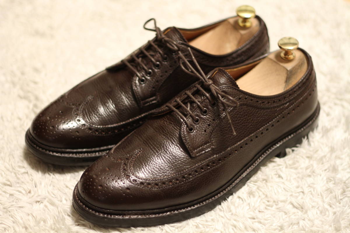 UA別注/美品】ALDEN グレインレザー フルブローグ 8.5D(バリーラスト 