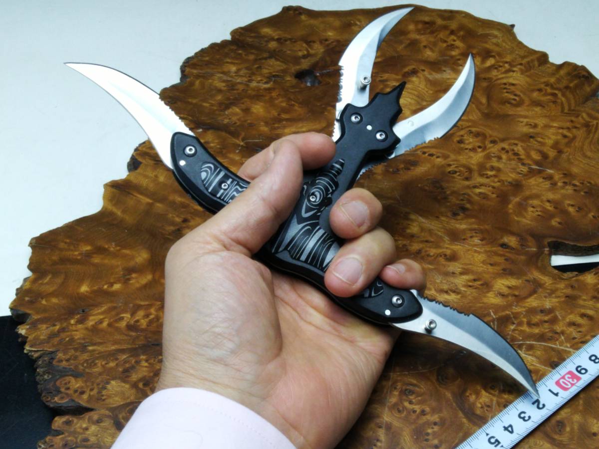 新品 ブルヘッドデザイン ファンタジーナイフ フォールディング4ブレード の落札情報詳細 ヤフオク落札価格情報 オークフリー スマートフォン版