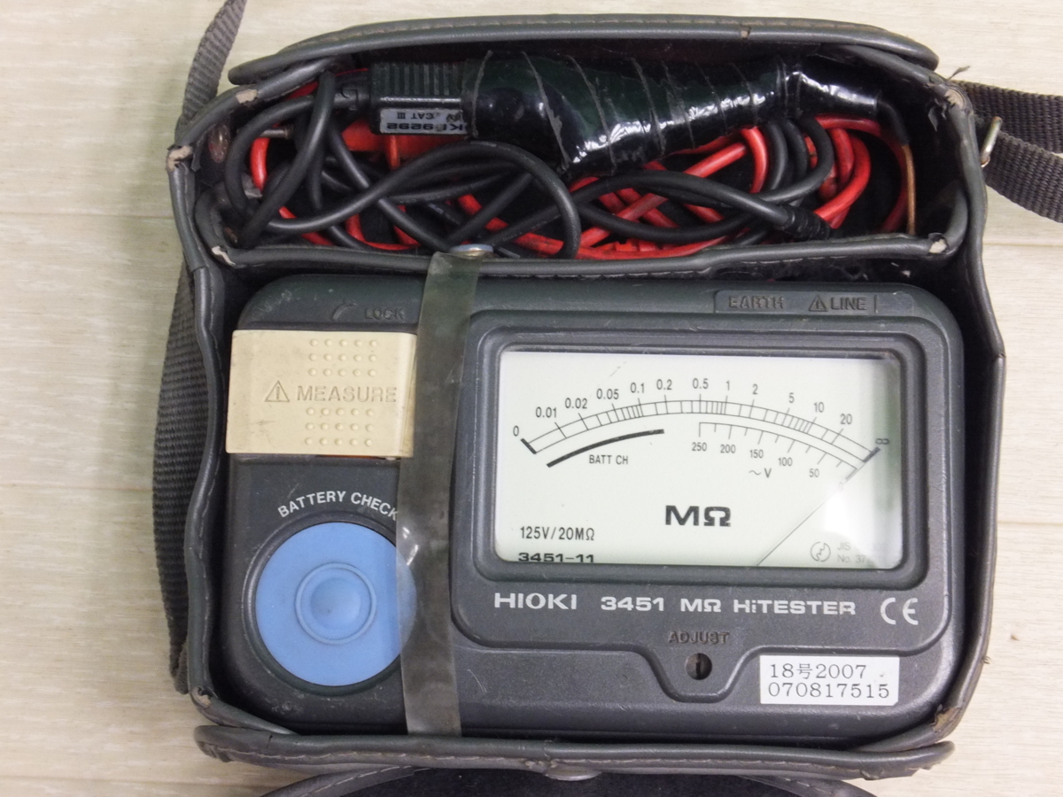 送料込 HIOKI 3451 メグオームハイテスタ 日置電機 絶縁抵抗計 中古品 3453 ディジタルメグオームハイテスタ 1個 HIOKI(日置電機) 通販