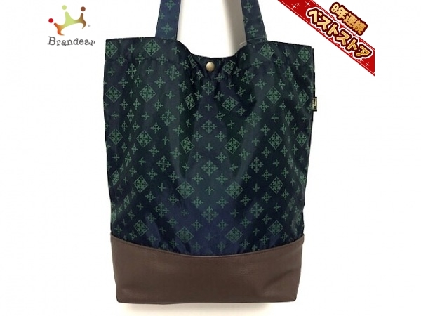 海外輸入 ラシット トートバッグ ブラウン グリーン ラシット