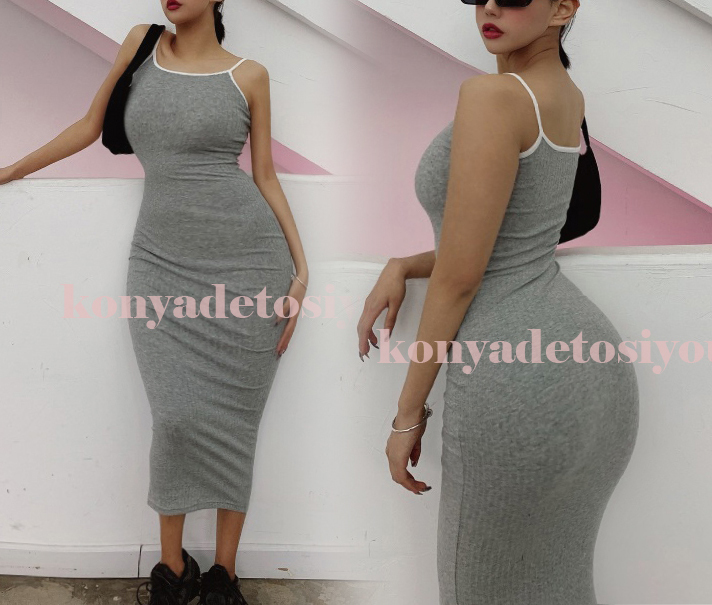 新品 D L 新入荷 超sexy ニット キャミ ワンピース ロング丈 タイトスカート ボディコン レディース デートドレス キャバ嬢 コスチューム の落札情報詳細 ヤフオク落札価格情報 オークフリー スマートフォン版