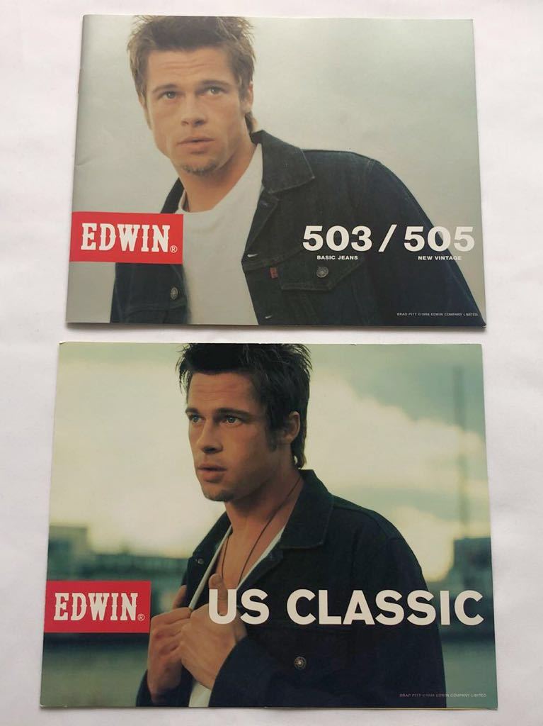 当時物 約28年前？ ブラピ ブラッド ピット EDWIN ディスプレー