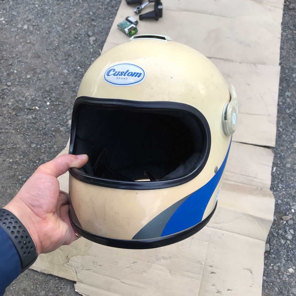 立花当時物　Custom フルフェイスヘルメットLサイズ Amazon.co.jp: 立花 族ヘル タチックス スカーレット Lサイズ