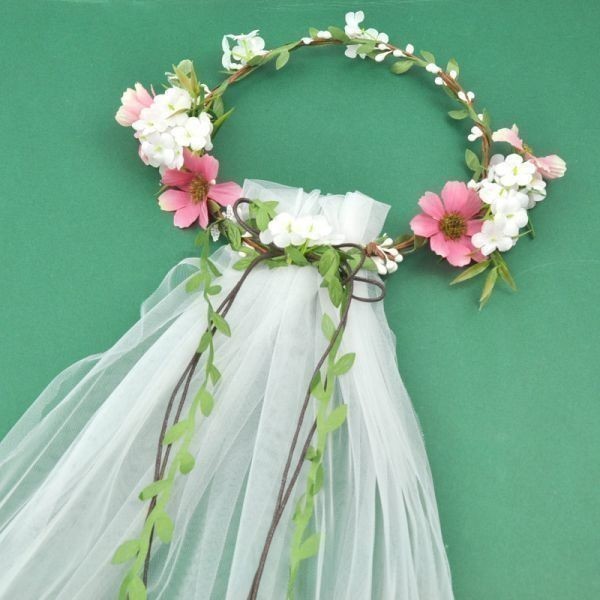 新品 送料198円 花輪 ベール 花冠 ヘッドドレス シルクフラワー 造花 ウェディング ブライダル 結婚式 花嫁 ヘアアクセサリー Ca2t D062 の落札情報詳細 ヤフオク落札価格情報 オークフリー スマートフォン版