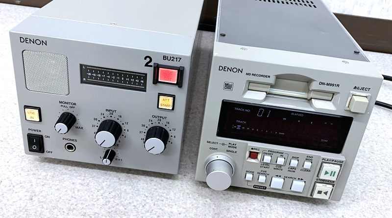 □DENON DN-M991R MDレコーダー BU217 業務用 放送用 取説付き デノン