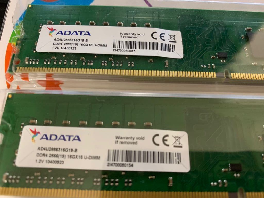 新品】A-DATA DDR4-2666 32GB(16GBx2枚組) ADATA 32GB(16GBx2) DDR4