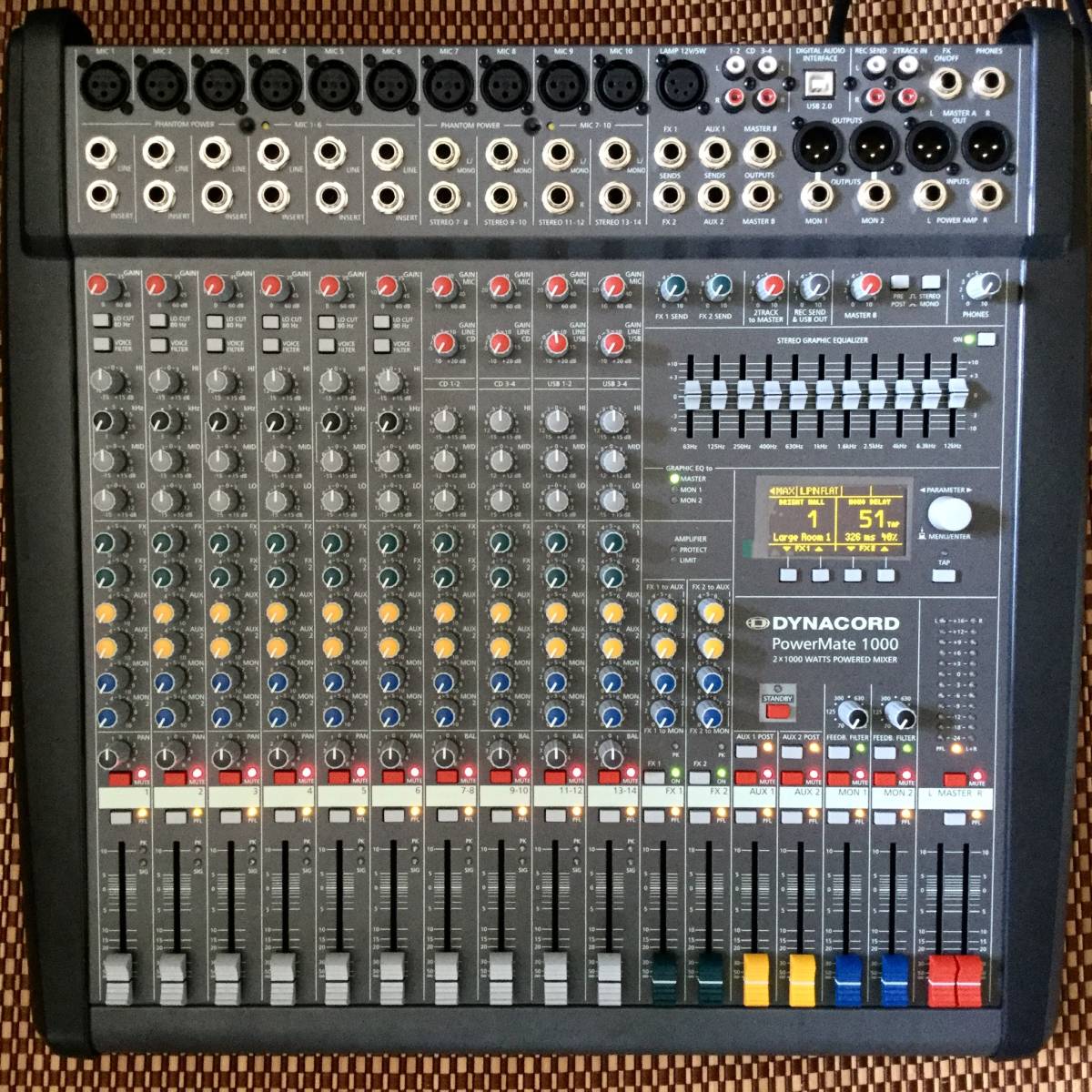 dynacord powermate1000-3 パワードミキサー中古 E/V Sxシリーズとの
