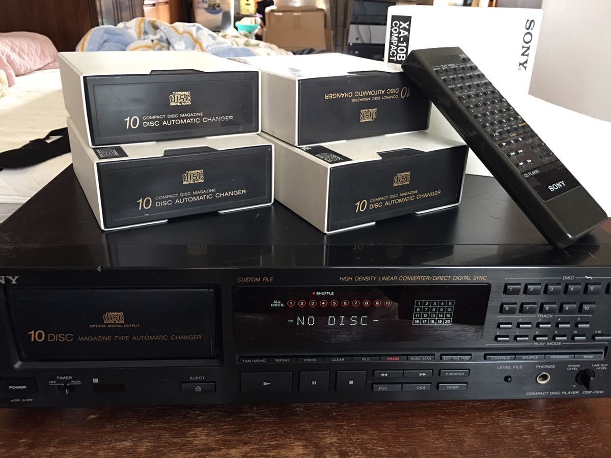 SONY 10連装CDプレーヤー、CDP-C910の修理復活 : Jazz工房Nishimuraの